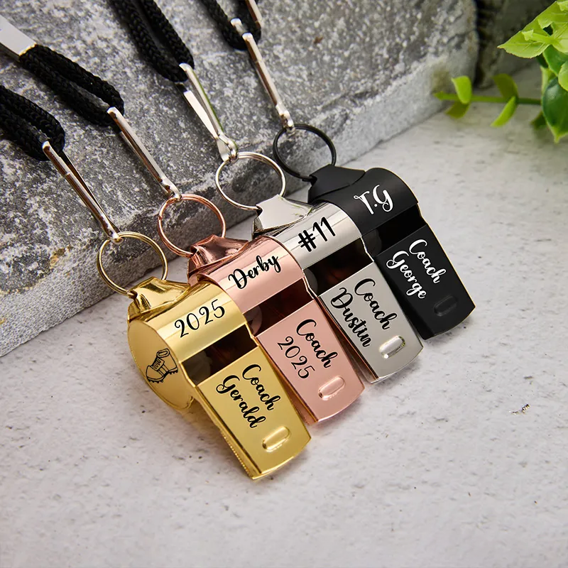 Personalized Coach Whistle with Custom Engraving, Perfect Gift for Coaches, Referees, and Sports Enthusiasts