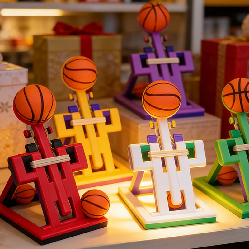 Personalized Desktop Basketball Catapult Game Set with Custom Colors for Endless Fun