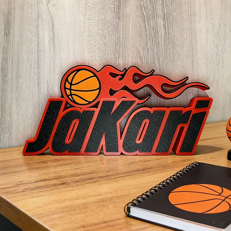 Personalized Basketball Name Plaque with Custom Design Perfect for Showcasing Your Passion