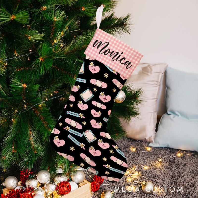 Personalized Nurse Themed Christmas Stocking