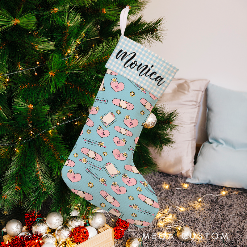 Personalized Nurse Themed Christmas Stocking