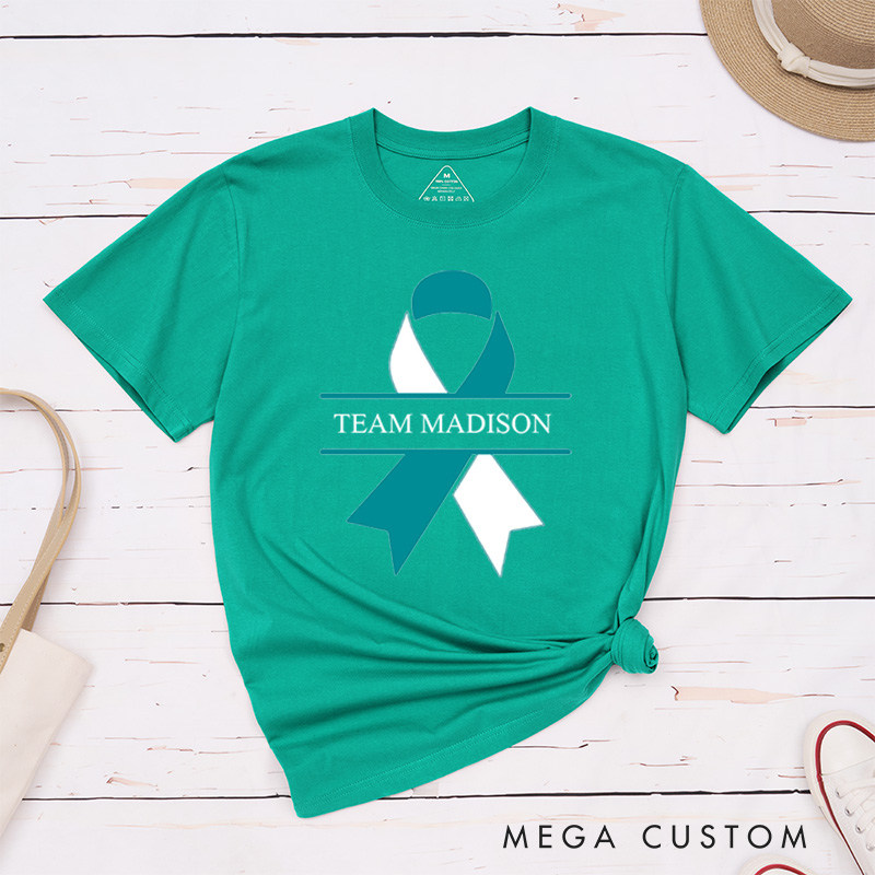 Personalized Cervical Cancer Survivor Support Warrior T-Shirt