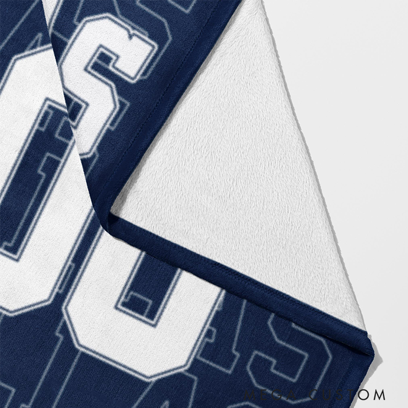 Personalized Football Game Day Blanket with Iconic Team Details 