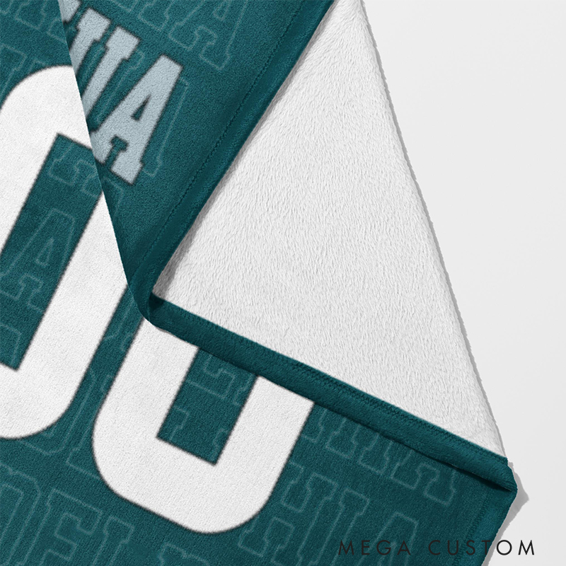  Personalized Fan Gear Football Blanket Featuring Your Team and Details 