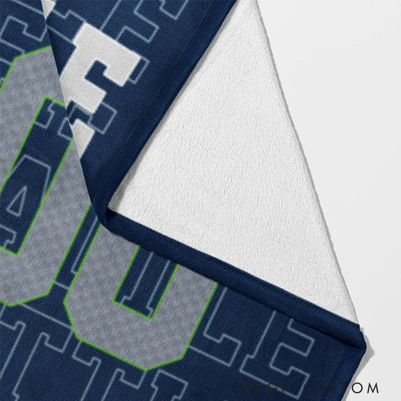 Personalized Football Fan Favorite Blanket with Custom Name and Number 