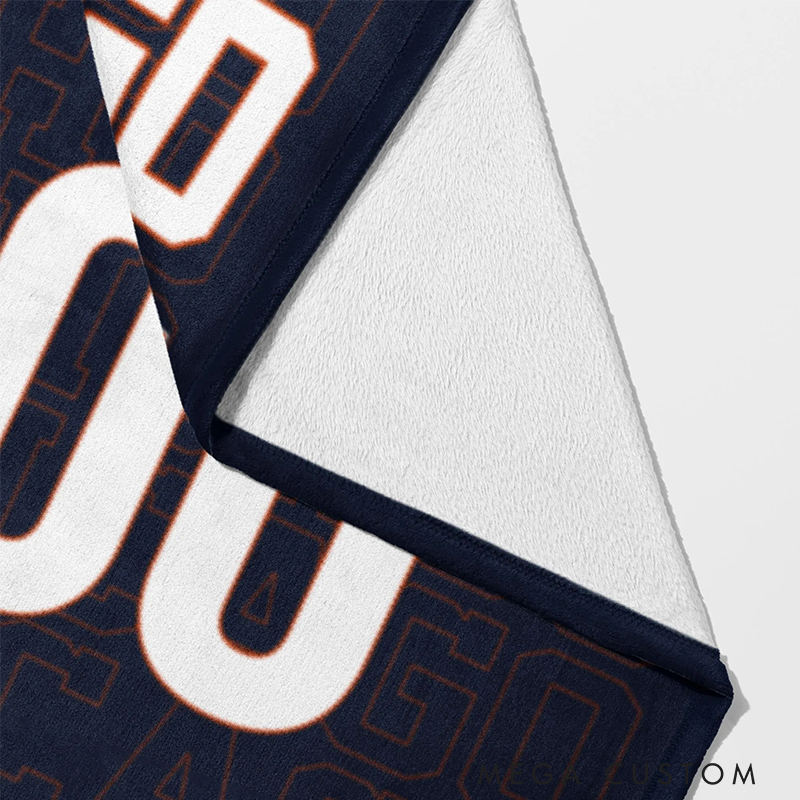 Personalized Football Team Blanket with Custom Name and Number 