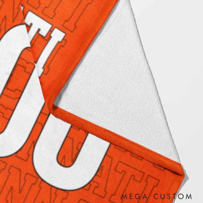 Personalized Football Lover Blanket with Eye-Catching Team Design  