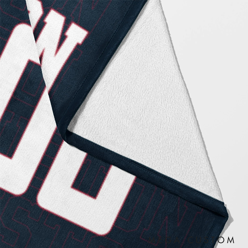 Personalized Football Player Legacy Blanket with Bold Jersey Number Graphics 