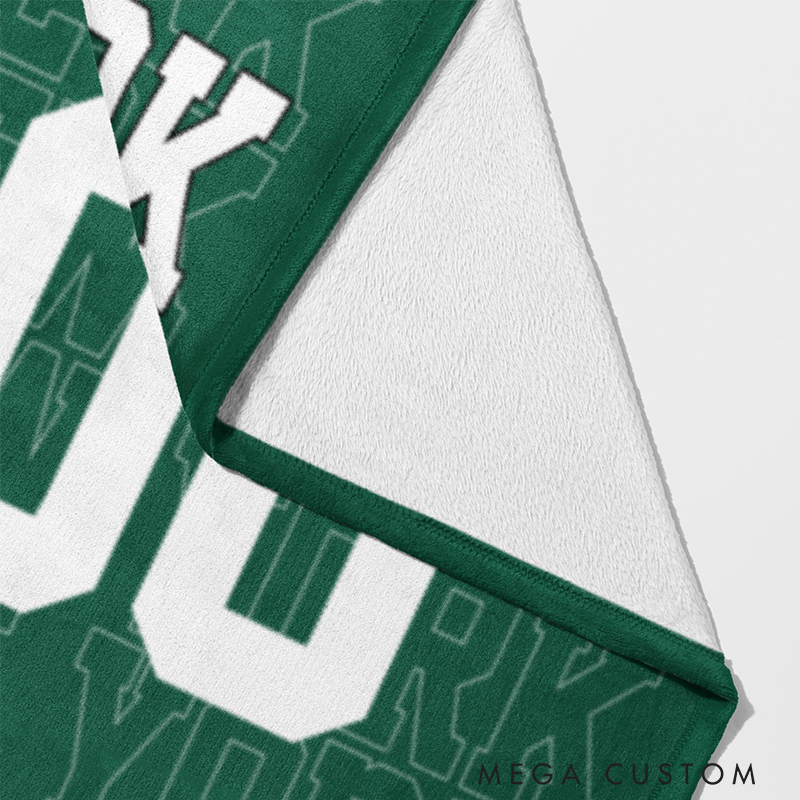 Personalized Bold Team Name Blanket Featuring Player Details
