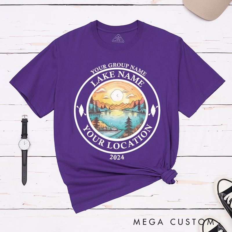 Personalized Lake Adventure T-Shirt Great Gift for Fishing Outdoor Lover