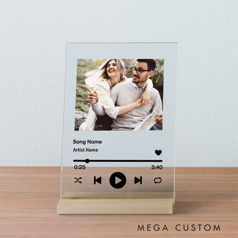 Personalized Music Player Table Decor Custom Picture and Song Gift for Lovers Friends Music Lovers for Anniversary Birthday Unique Presents