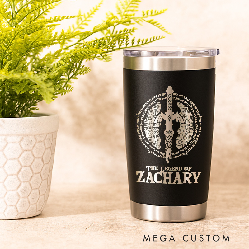 Personalized Broken Sword Game Tumbler Video Game Travel Mug Geek Gaming Engraved Tumbler Insulated Tumbler for Him and Her