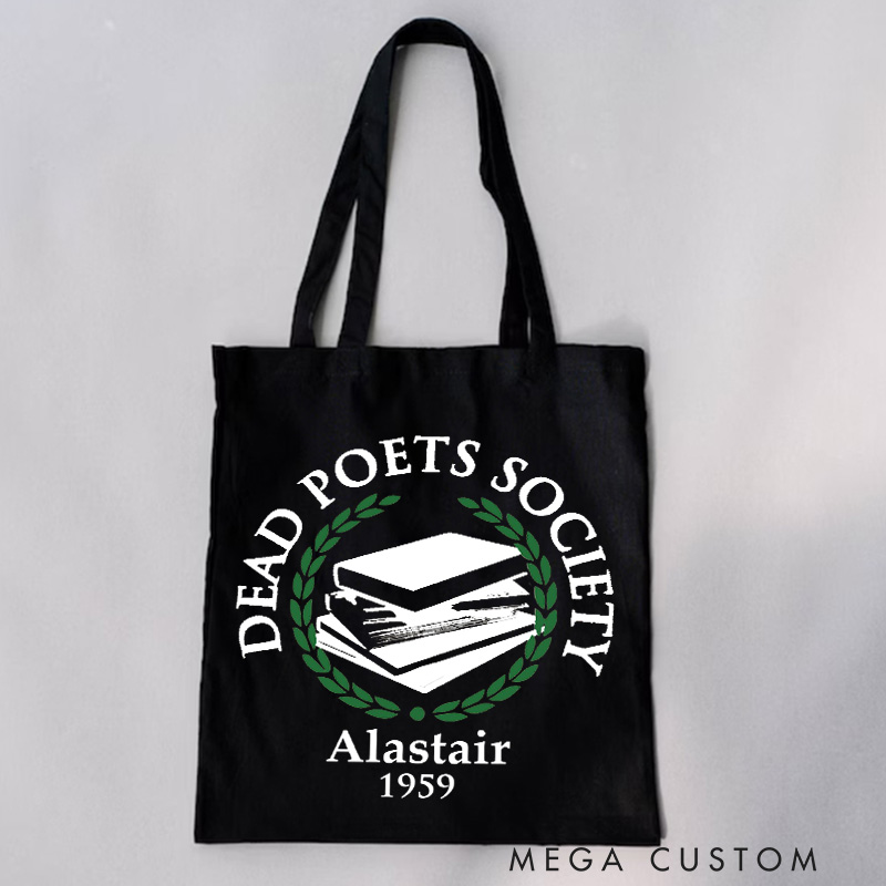 Personalized Poets Society Vintage Movie Tote Bag Retro Film Fan Canvas Bag Book Worm Tote Gift