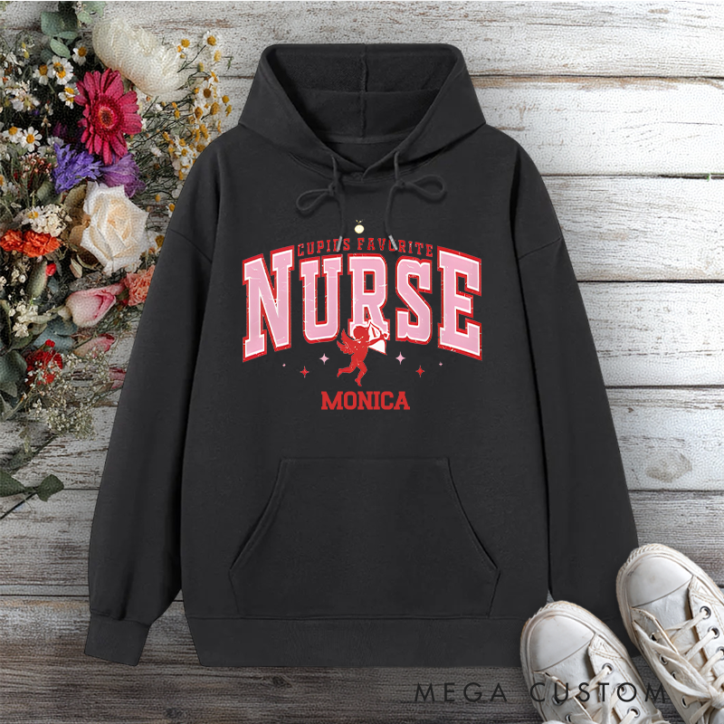 Personalized Hoodies for Nurse Cupid's Favorite Nurse Design Hoodies