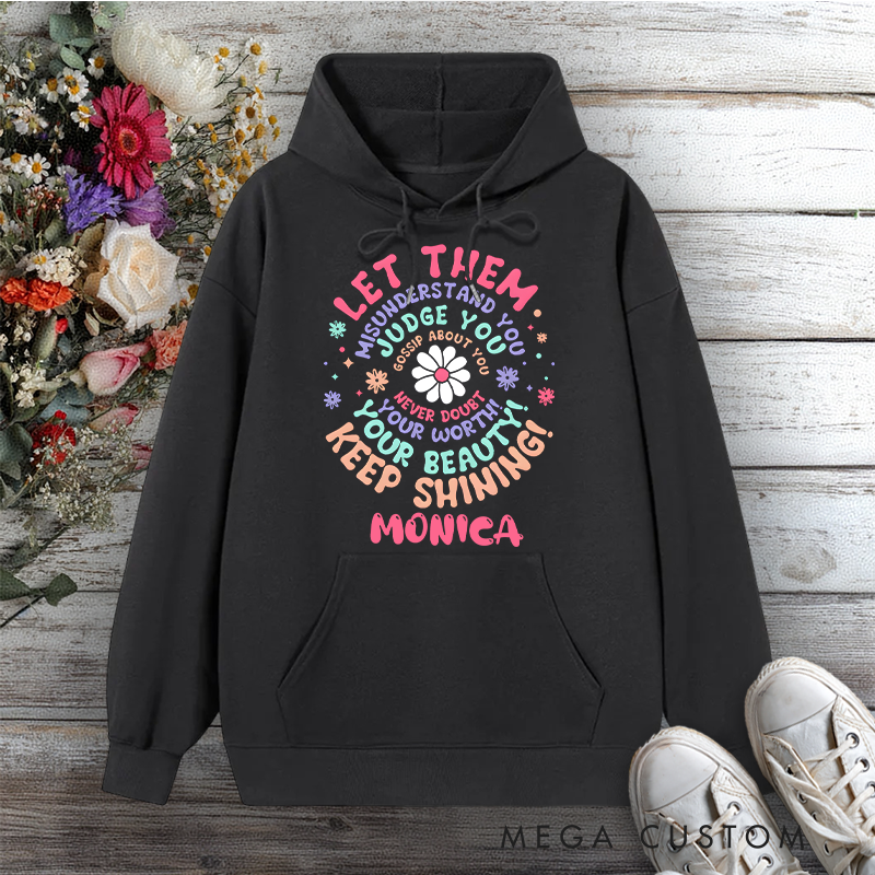 Personalized Hoodies for Nurse Keep Shining Empowerment Message Design Hoodies International Nurse Day Gift