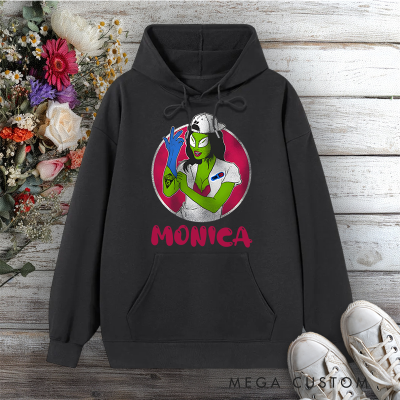 Personalized Hoodies for Nurse Alien Nurse Out-of-This-World Care Design Hoodies International Nurse Day Gift