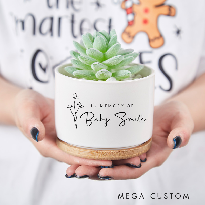 Personalized Memorial Planter for Baby Loss Remembrance Infant Loss Memorial Flower Pot Condolences Gift in Memory of Baby Loss Gift for Grieving