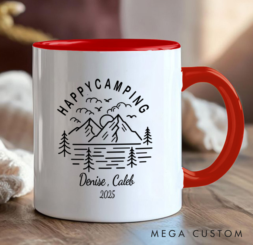 Personalized Camping Couple Mug Mountain Adventurers Hiking Mug Gift for Travel Outdoors Lovers