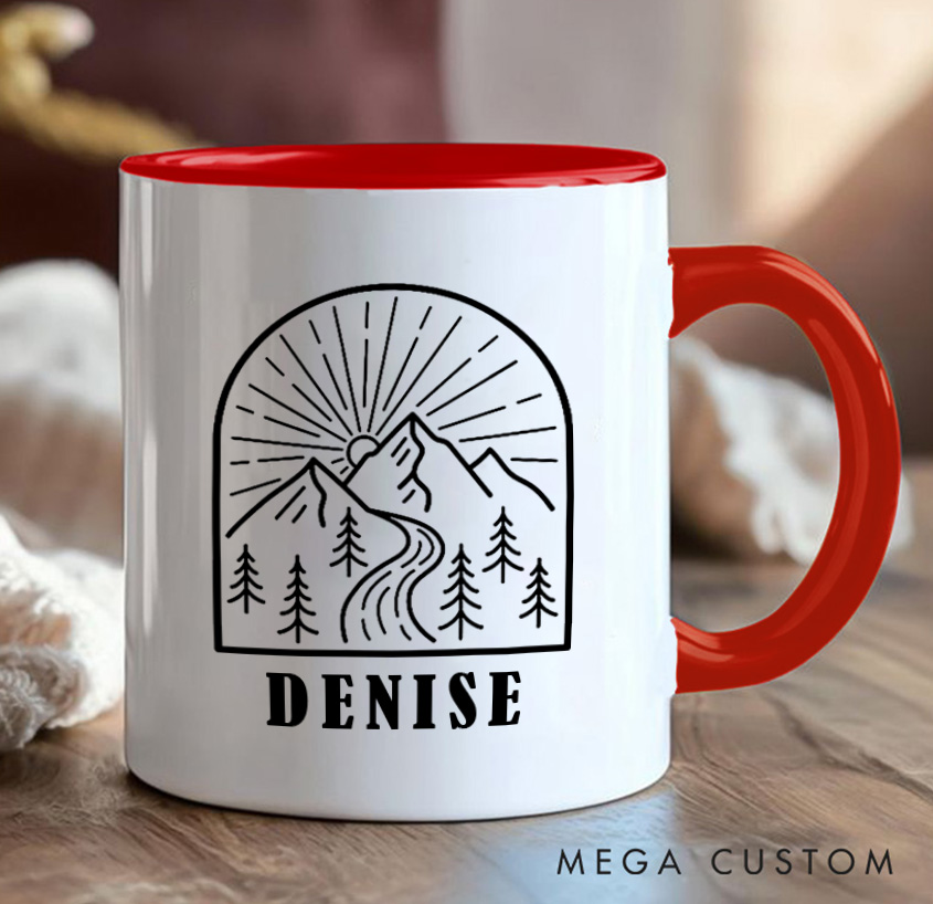 Personalized Mountain Adventurers Mug Camping Hiking Coffee Mug Gift for Travel Outdoors Lovers