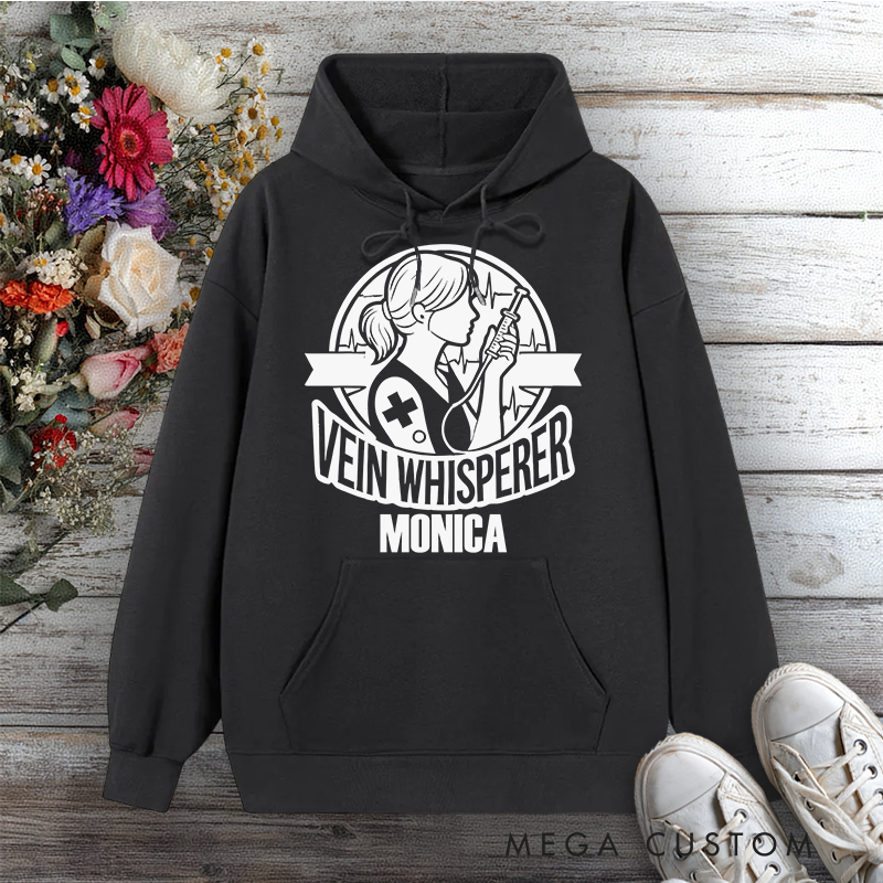 Personalized Hoodies for Nurse Vein Whisperer Nurse Edition Design Hoodies International Nurse Day Gift