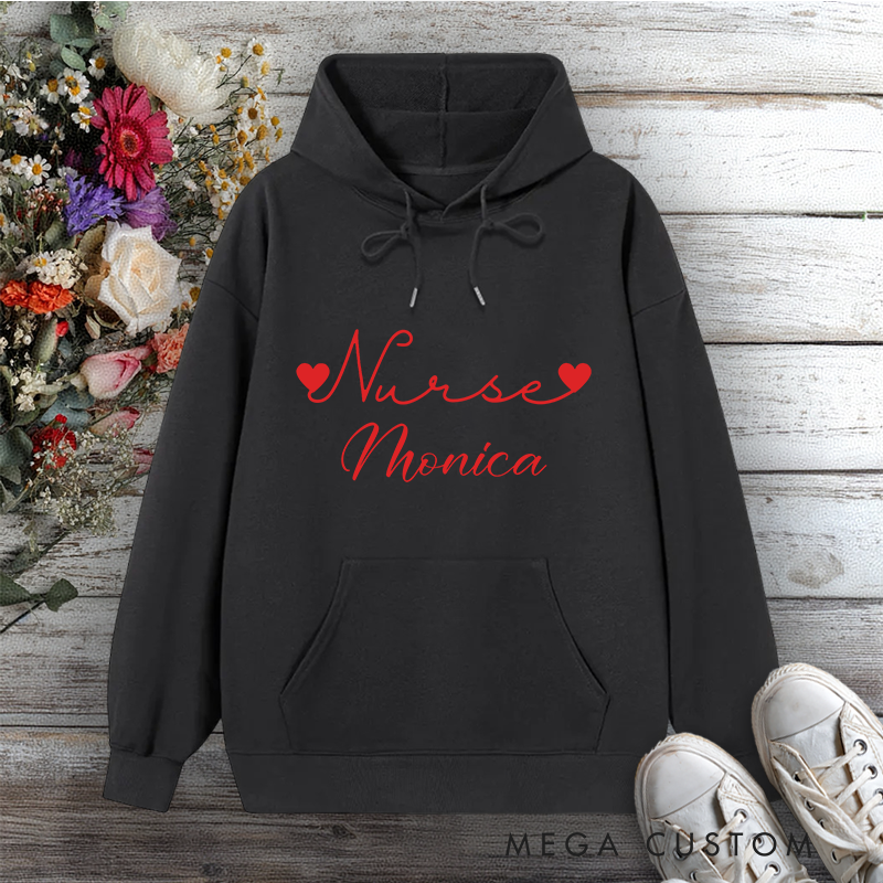 Personalized Hoodies for Nurse Elegant Nurse Love Design Hoodies International Nurse Day Gift
