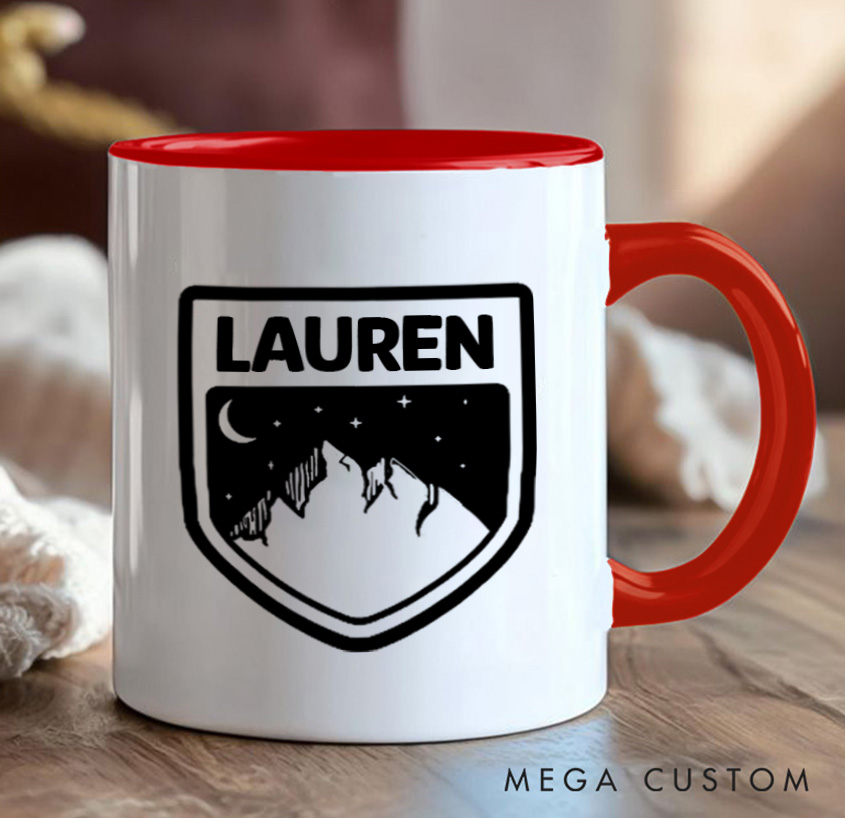 Personalized Under The Starry Sky Mug Mountain Adventurers Camping Hiking Mug Gift for Outdoors Nature Lovers