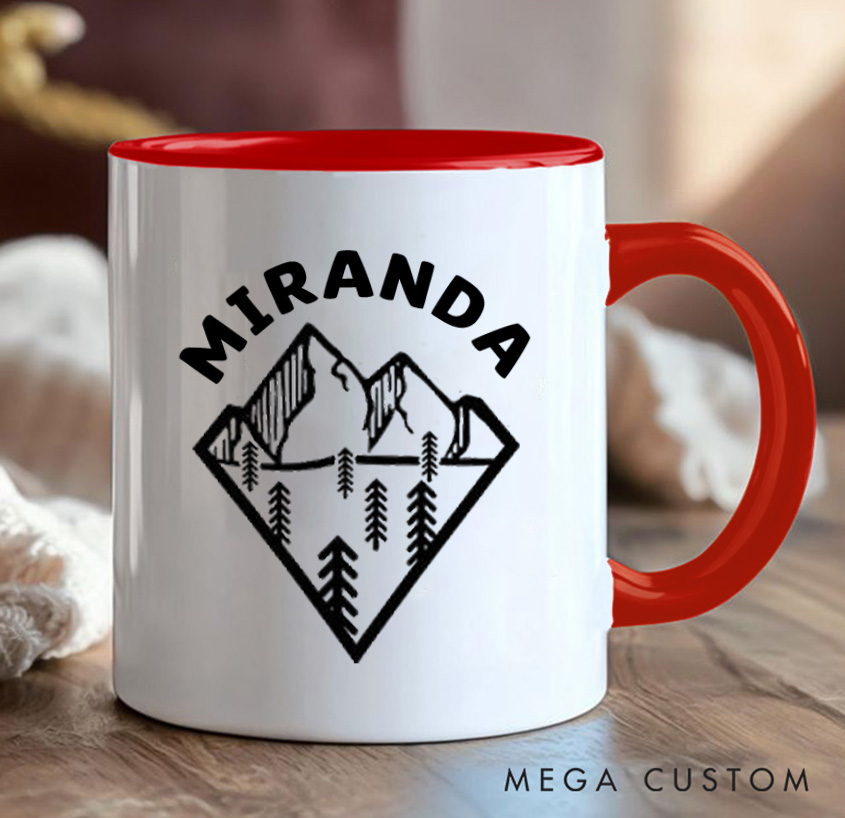 Personalized Peaks and Pines Adventure Mug Mountain Camping Hiking Mug Gift for Outdoors Nature Lovers