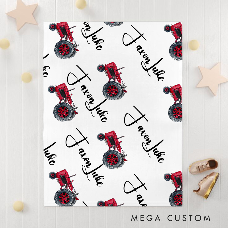 Personalized Floral Script Name Baby Blanket Highlighting Elegant Fonts And Beautiful Floral Patterns Baby Blanket  