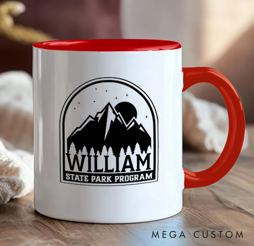 Personalized State Park Program Mug Mountain Adventurers Camping Hiking Mug Gift for Outdoors Nature Lovers