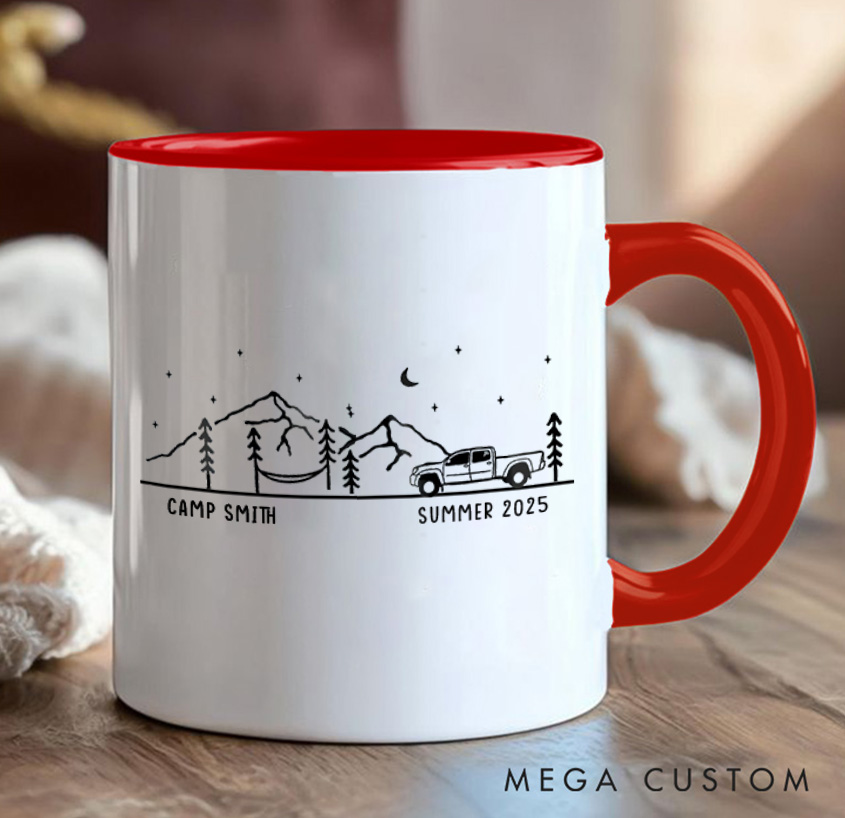 Personalized Vanlife Mug Camping Mountain Hiking Couple Mug Gift for Outdoors Nature Lovers