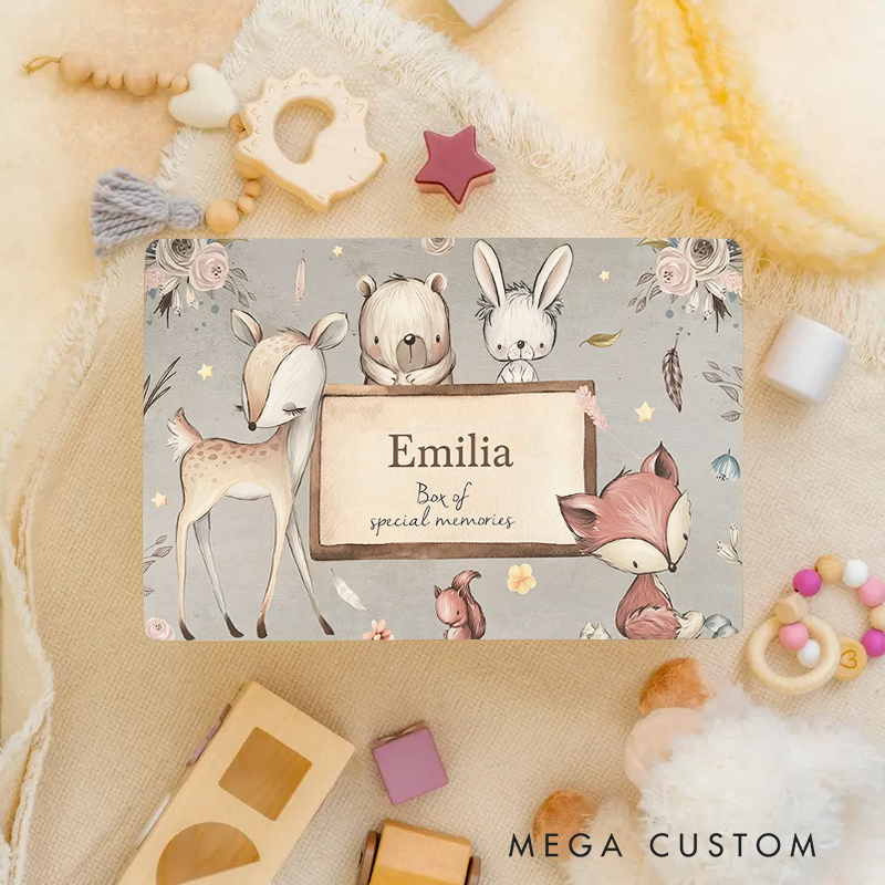 Personalised Wooden Baby Keepsake Box Birthday Gift for Baby Nursery Gift