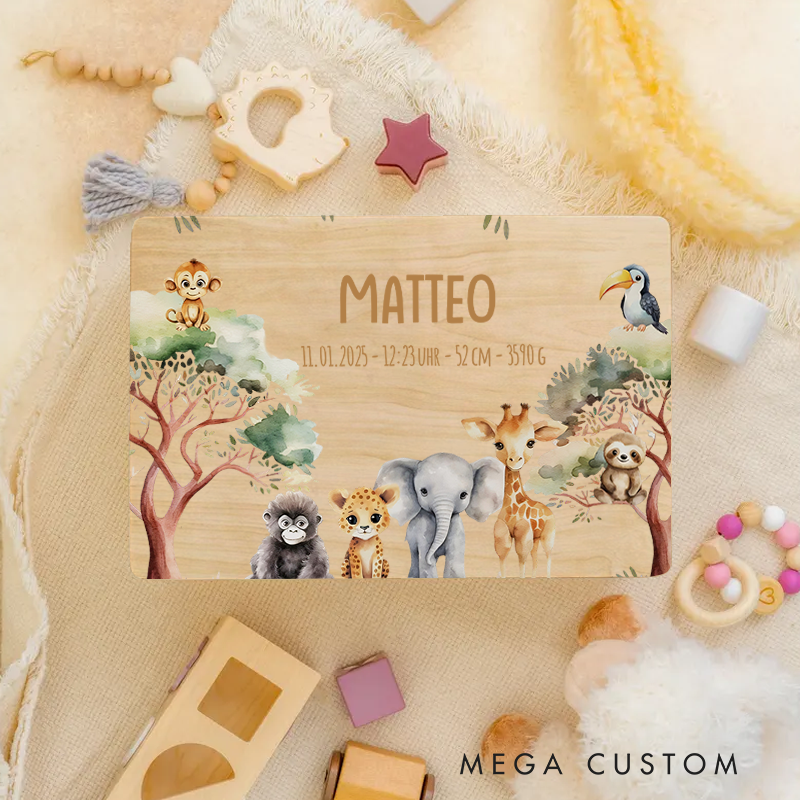Personalized Baby Memory Box for Storing and Decorating Gift Idea for Baptism or Birth