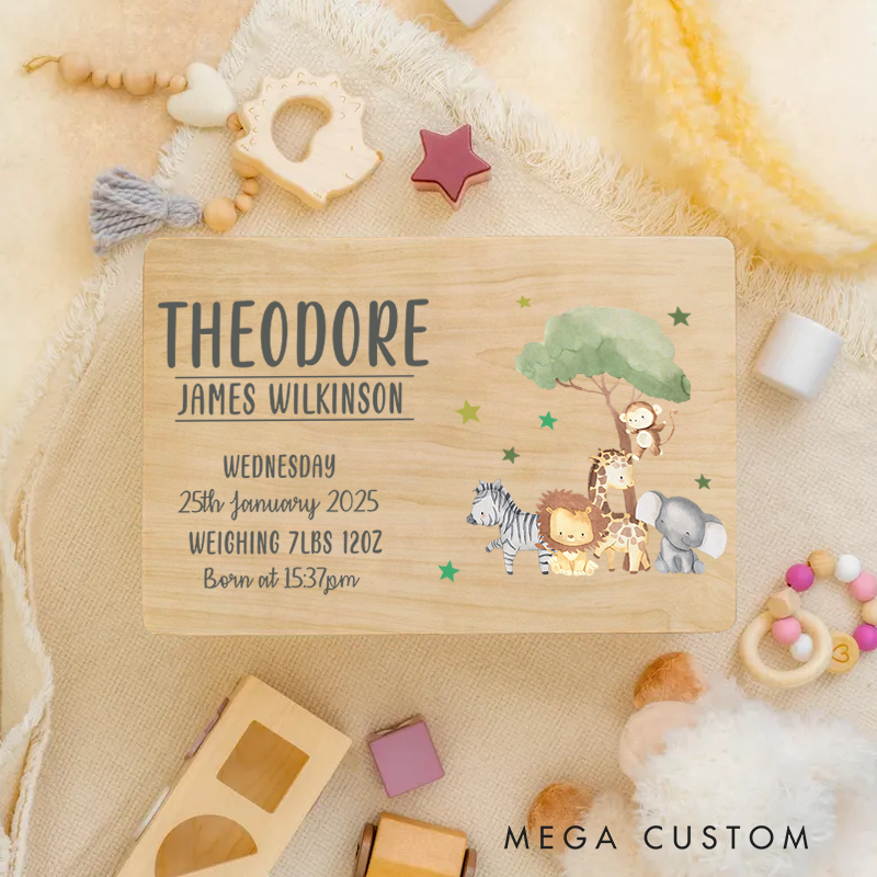Personalised Keepsake Box for Newborn Baby Special Memories Baby Wooden Box