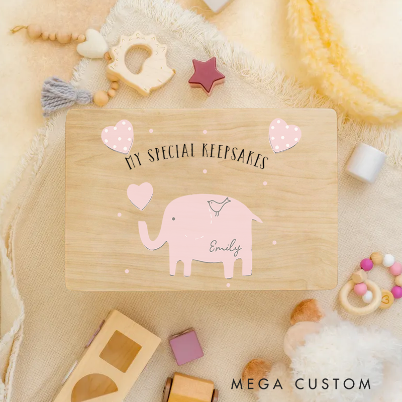 Personalised Baby wooden Memories Keepsake Box Baby Shower Gift Birthday Gift for Baby