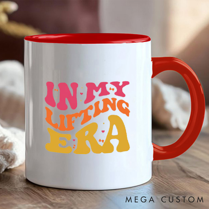 Personalized Lifting Era Coffee Cup Mug with Funny Weightlifting Design for Fitness Enthusiasts Bodybuilders and Gym Lovers