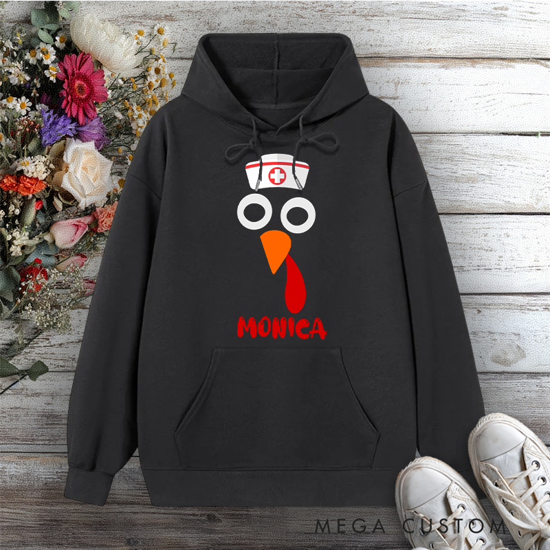 Personalized Hoodies for Nurse Turkey Design Hoodies International Nurse Day Gift