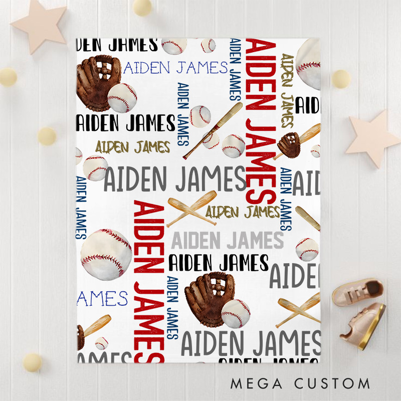 Personalized Name Pattern Baby Blanket Showcasing Repeated Name Prints For A Unique Touch Baby Blanket