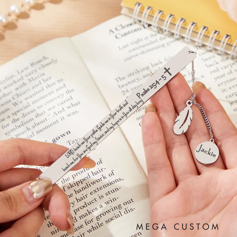 Personalized Quote Unique Metal Bookmark for Women Men with Laser Engraved Biblical Passages Christian Gift Unique Gifts for Christian