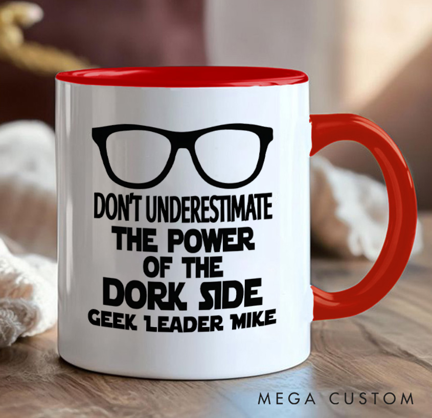 Personalized Don't Underestimate The Power Of The Dork Side Mug Gamer Enthusiasts Coffee Mug Gift for Geek Nerd Lovers