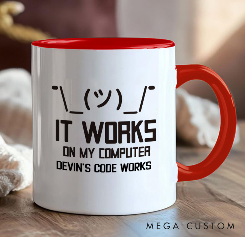 Personalized It Works On My Computer Mug Technology Programmer Enthusiasts Mug Gift for Geek Nerd