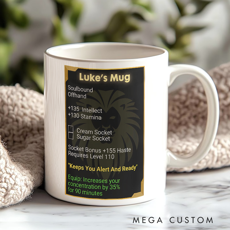 Personalized MMO Legendary Mug Funny Video Game Coffee Mug Geek Gaming Nerd Mug
