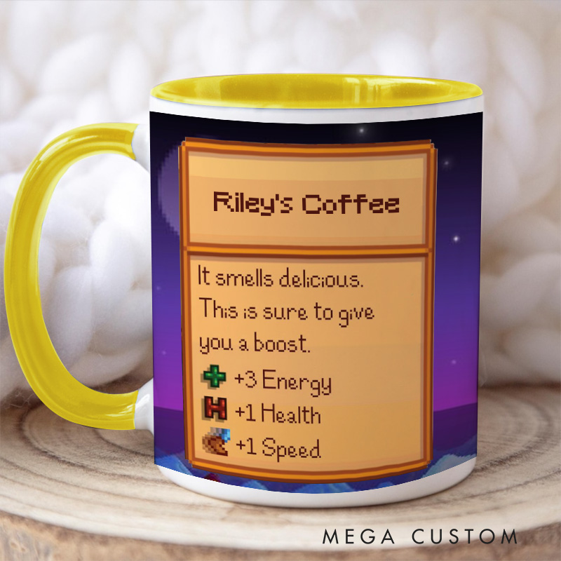 Personalized Valley Night Mug Farming Game Mug Farmer Valley Video Game Mug Gamer Gift Coffee Mug