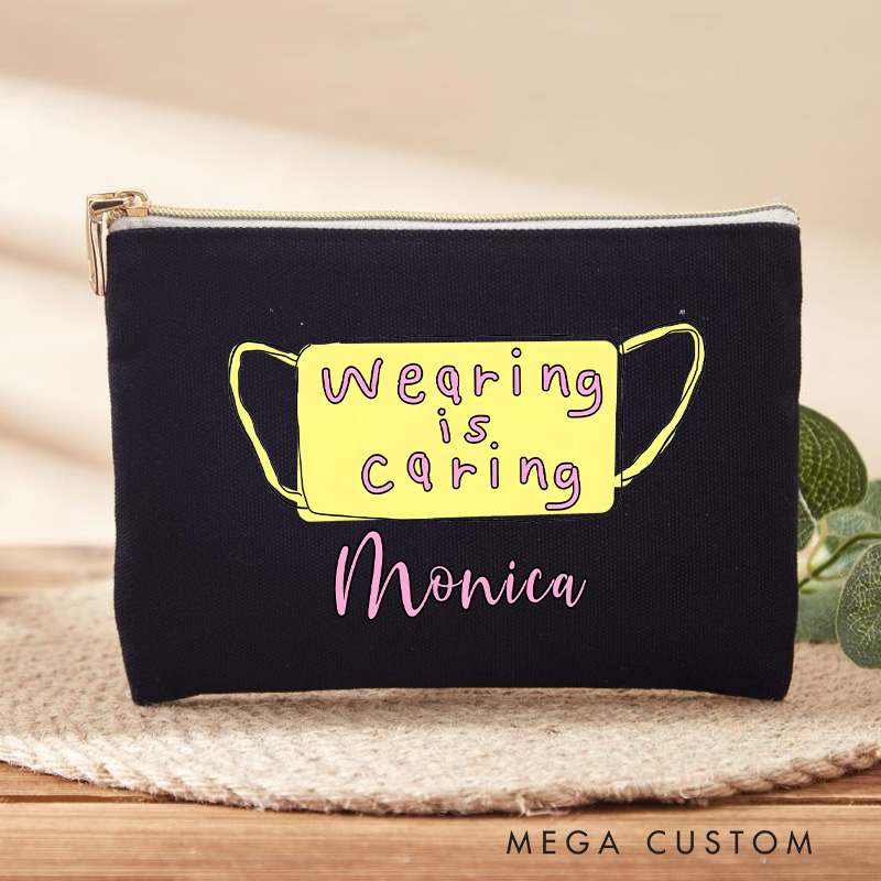Personalized Makeup Bag for Nurse Wearing is Caring Design Fashion Cosmetic Bag Gift