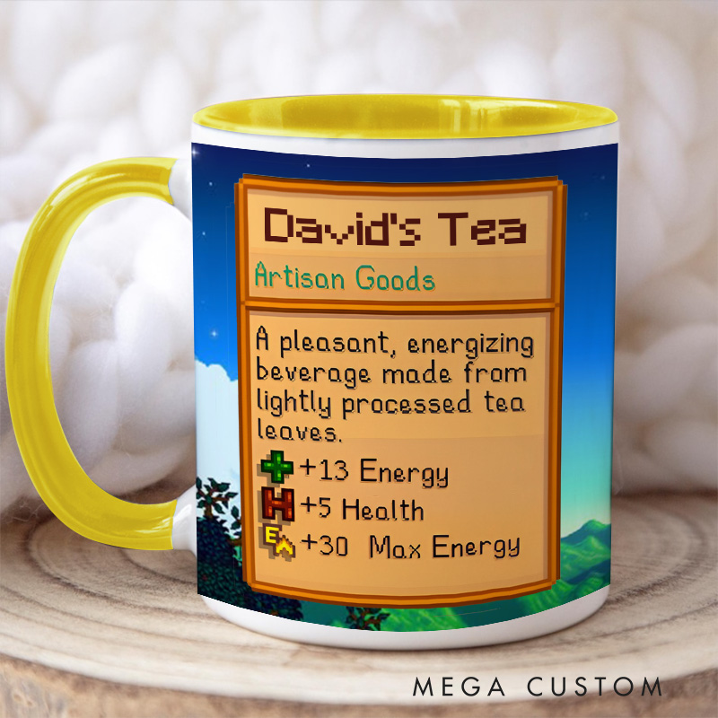 Personalized Valley Day Mug Coffee and Tea Farming Game Mug Farmer Valley Video Game Mug Gamer Gift Coffee Mug