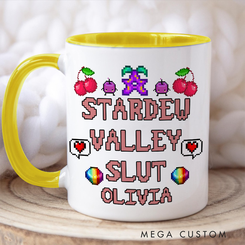 Personalized Valley Slut Mug Farming Game Mug Farmer Valley Video Game Mug Gamer Gift Coffee Mug