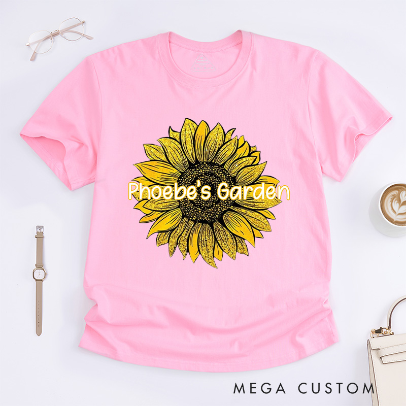 Personalized Sunflower Classic T-shirts Plant Shirt Plant Lover Shirt Garden Shirt Gardener Shirt Gardening Lover Gift