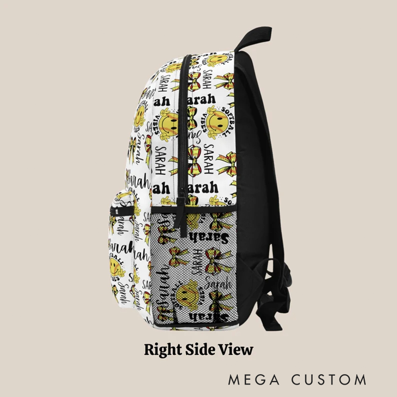 Personalized Softball Backpack with Custom Name and All Over Coquette Sport Design Perfect for Players and Fans