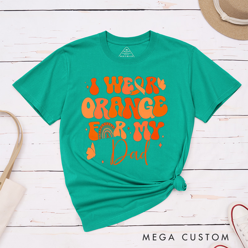Personalized Kidney Cancer Awareness Shirt I Wear Orange For Kidney Cancer T-Shirt