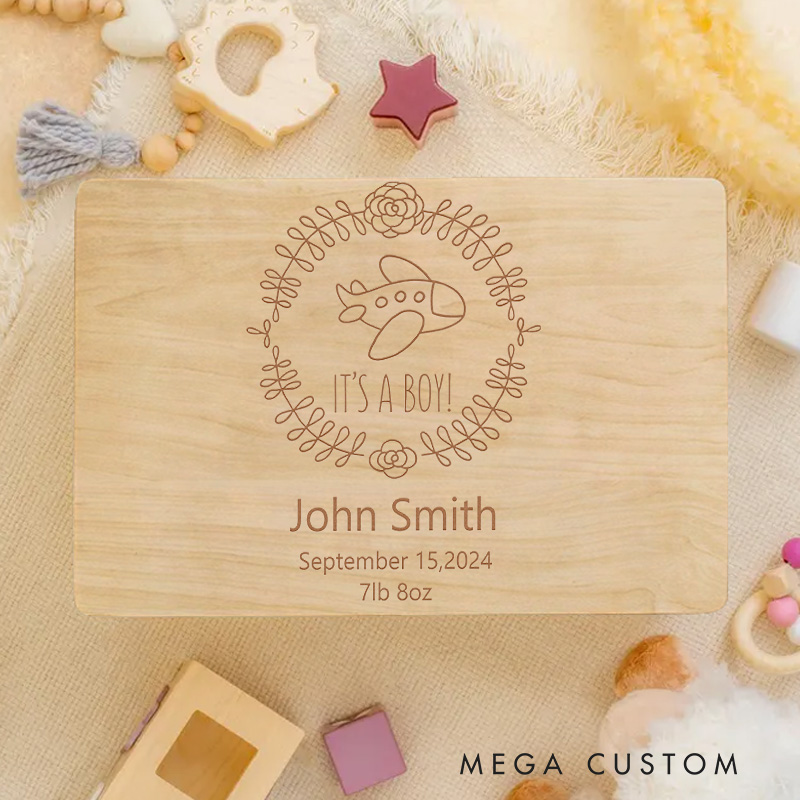Personalized for a Modern and Minimalist Keepsake Memory Box with a Touch of Exclusivity