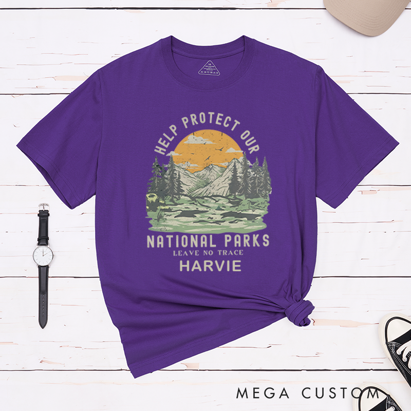 Personalized Protect Our Parks T-Shirt Mountain Hiking Nature Lover Shirt Gift for Outdoor